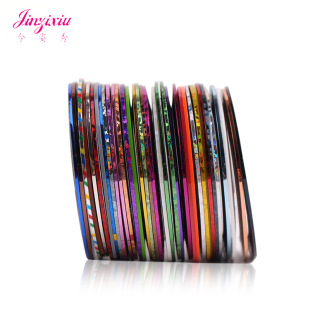 Manicure Gold and Silver Thread Nail Stickers DIY with Self-Adhesive Laser Jewelry Painted Thread 36 Colors Optional Exquisite