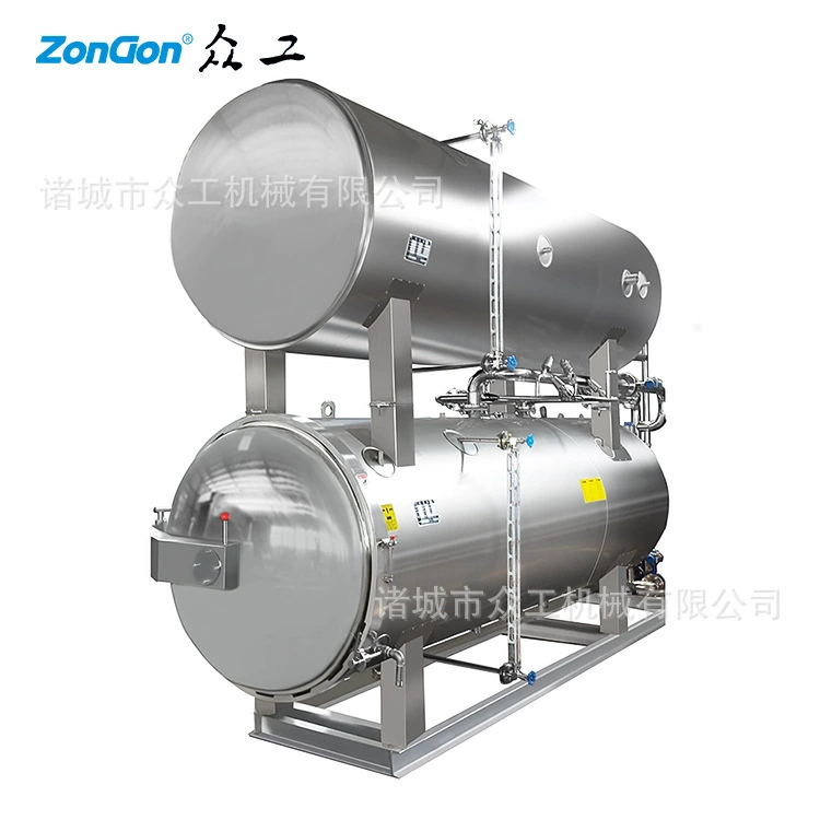 Двухслойная водяная баня высокой температуры и высокого давления кондиционирования стерилизации горшок оборудование сушеные тофу консервированные приготовленные тушеные яйца двухслойный стерилизации чайник