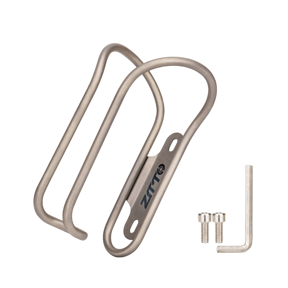 ZTTO aleación de titanio soporte de hervidor carretera bicicleta de montaña soporte de copa de agua tubo de titanio hueco accesorios de conducción de alta resistencia