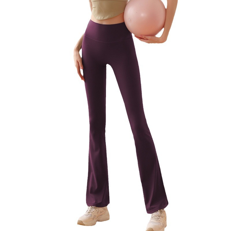 Nuevos pantalones de cintura alta micropantalones adelgazantes de caderas de baile Pilates pantalones elegante de moda deportiva pantalones de boquilla