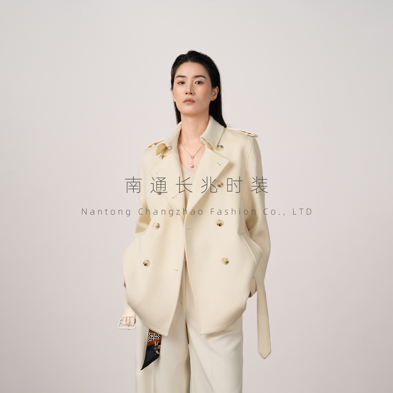 B * BR/캐비닛 2W/Kensington 버전 Tr * nch 긴 뽕나무 실크 더블 브레스트 트렌치 코트 캐시미어 코트