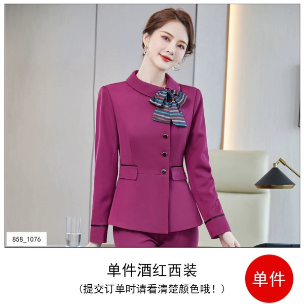 Burgundy classic suit jacket
