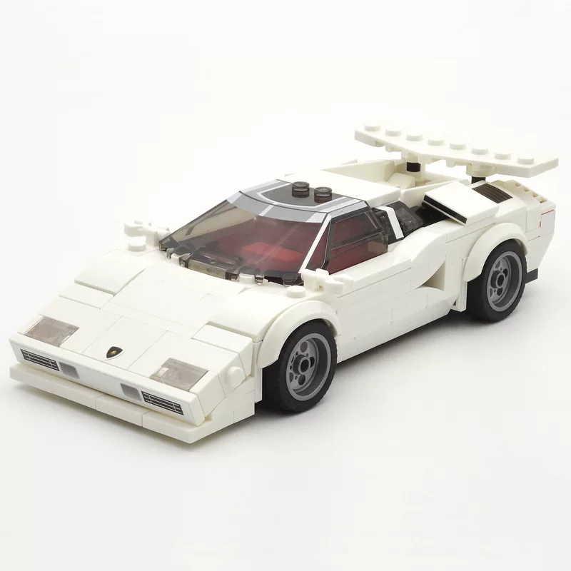 跨-граница MOC мелкие части строительных блоков 91024 Голубой Боргини Countach совместимый с Lego суперкар гоночная серия