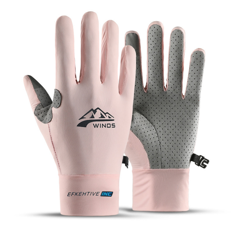 Guantes deportivos absorción de humedad y que absorbe el sudor transpirable resistente al sol pantalla táctil superconductora al aire libre ciclismo hielo Frisbee guantes