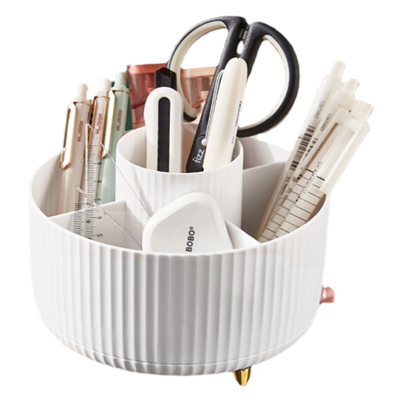 Portalápices Giratorio Transfronterizo, Portalápices Creativo Multifuncional de Gran Capacidad, Estilo Ligero y Lujoso para Oficina, Específico para Estudiantes