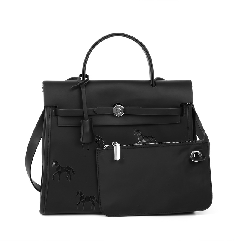 Hombres y mujeres, bolso de nylon de alto nivel, estampa impermeable, bolso de hombro de diseño europeo y americano LP7202 #