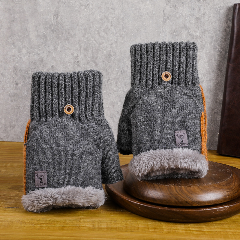 Arctic cashmere [boutique deer label thickening]-dark gray