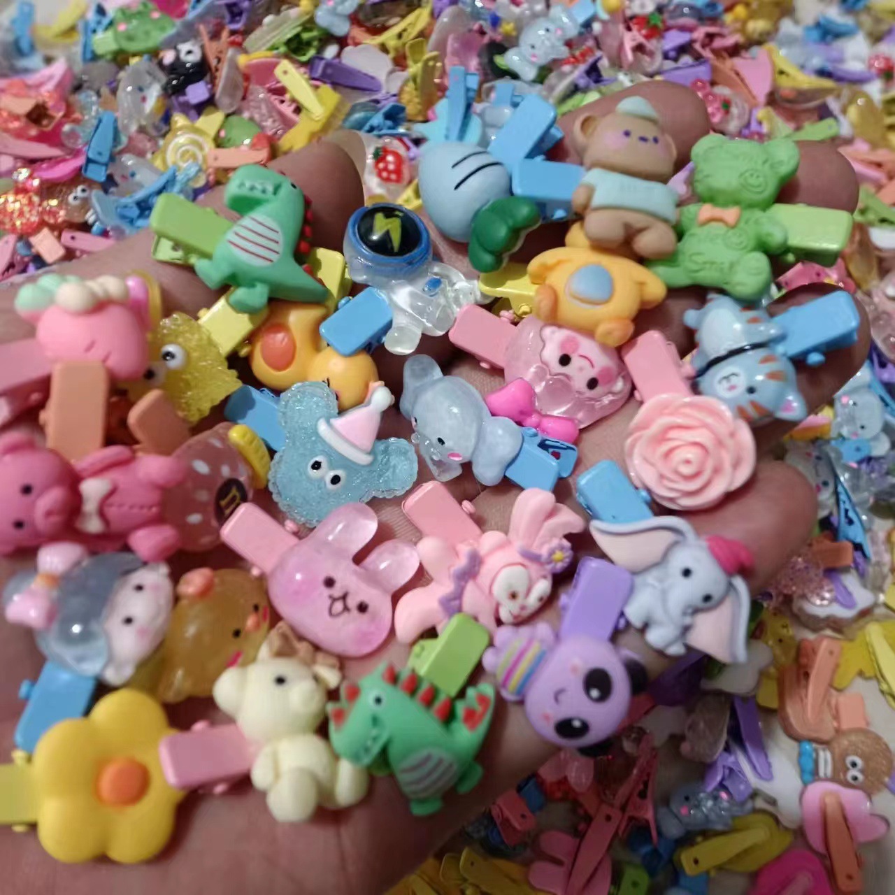 7 컬러 단색 혼합 작은 클립