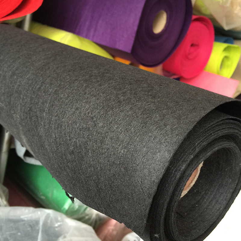 厂家现货黑色涤纶针刺无纺布 服装毛毡布土工布 包装装饰无纺布