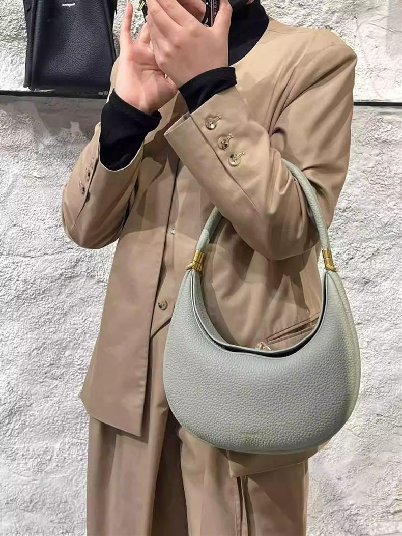 Bolsa de ombro de luxo meia lua para mulheres diário_voghion.com