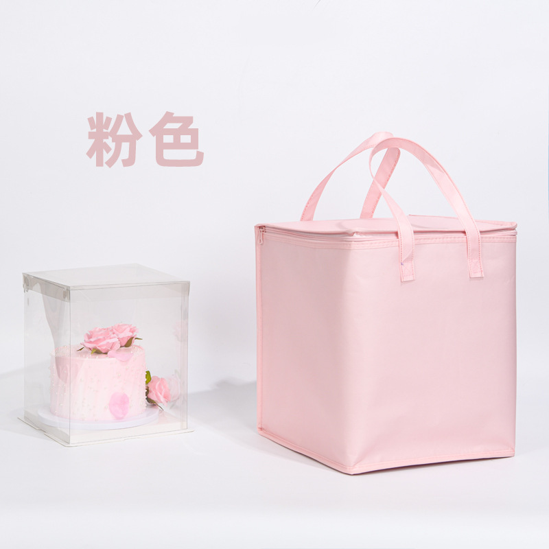 新款牛油果绿色468寸生日蛋糕保温袋批发外卖保冷冷藏袋 加印LOGO|undefined
