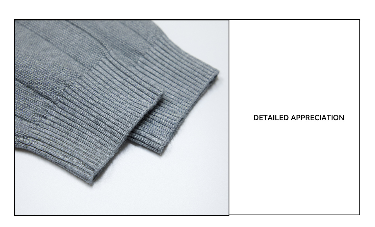 UNF 250g Ribbed Knit Polo Sweater