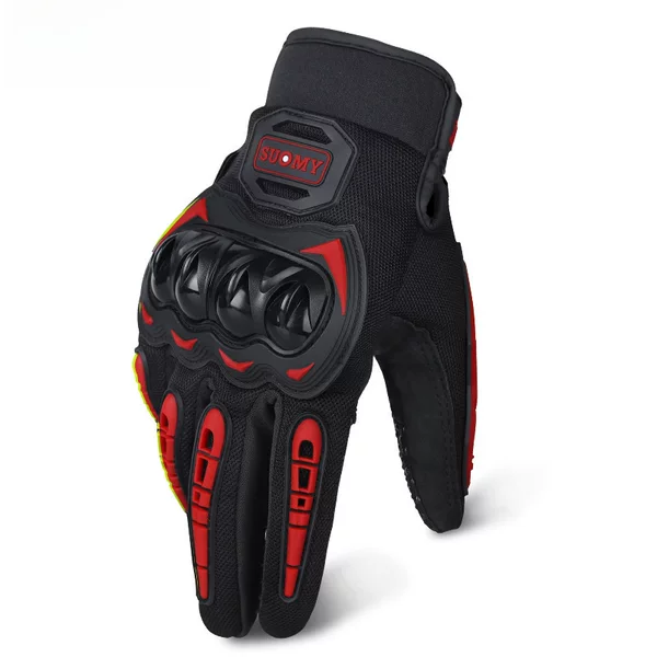 Motorcycle Gloves Knight Men's Full Finger Protective Shell Drop-resistant Touch Screen Breathable Off-road Equipment Four Seasons Universal Riding Gloves