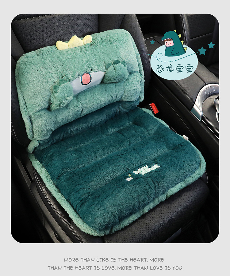 Car Cushion Winter Cute Plush New Winter Fat Cushion Women's Car Waist Cushion Integrated Seat Cushion