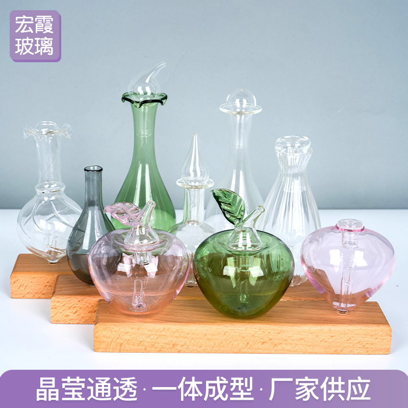 多种造型玻璃扩香瓶厂家来图可定办公室书房卧室精油扩香仪玻璃瓶