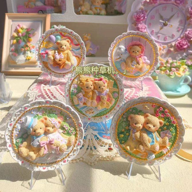 臻爱熊系列石膏娃娃儿童DIY涂色石膏娃娃3D立体涂鸦白胚厂家直销|undefined