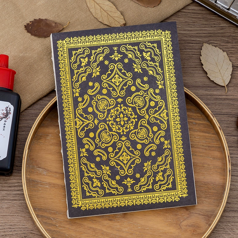 Retro leather book for students, increased thickness, graffiti, hand painting
