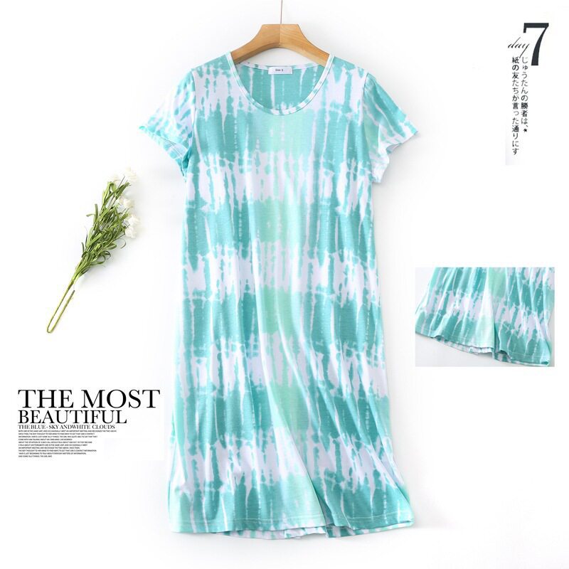 Imitation tie-dye-green / S