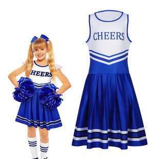Sports Games Cheerleading Stage Performance Costumes Football Baby Cheerleading Dance Performance Costumes Dress with Socks