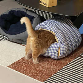 可拆洗猫窝四季通用封闭式宠物房子窝小型狗窝冬季加厚猫咪睡觉用