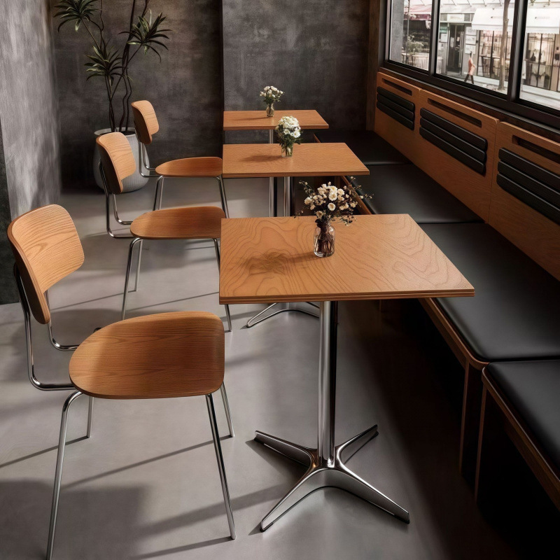 Ocean-Themed Dining Tables and Chairs, Vintage-Style Tables and Chairs for Restaurants, Milk Tea Shops, Cafes, Dessert Shops, and Dining Establishments