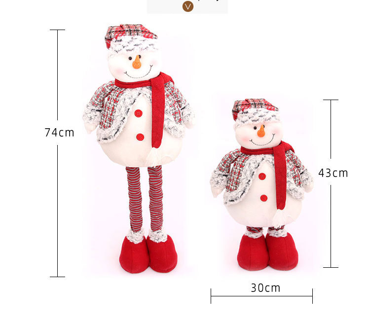 Cross-border New Arrival Large Retractable Standing Santa Claus Doll Christmas Decoration Christmas Gift display picture 2