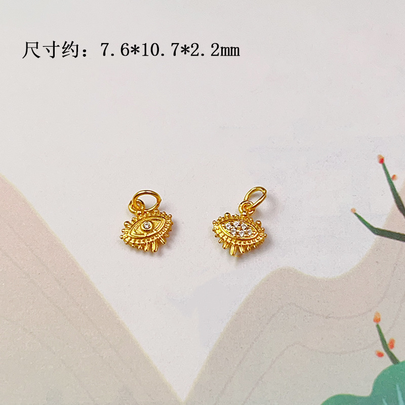 DIY Accessories S925 Silver Gold-Plated Small Drop Necklace Pendant Bracelet Charm Bead Spacer Loose Beads Jewelry Materials