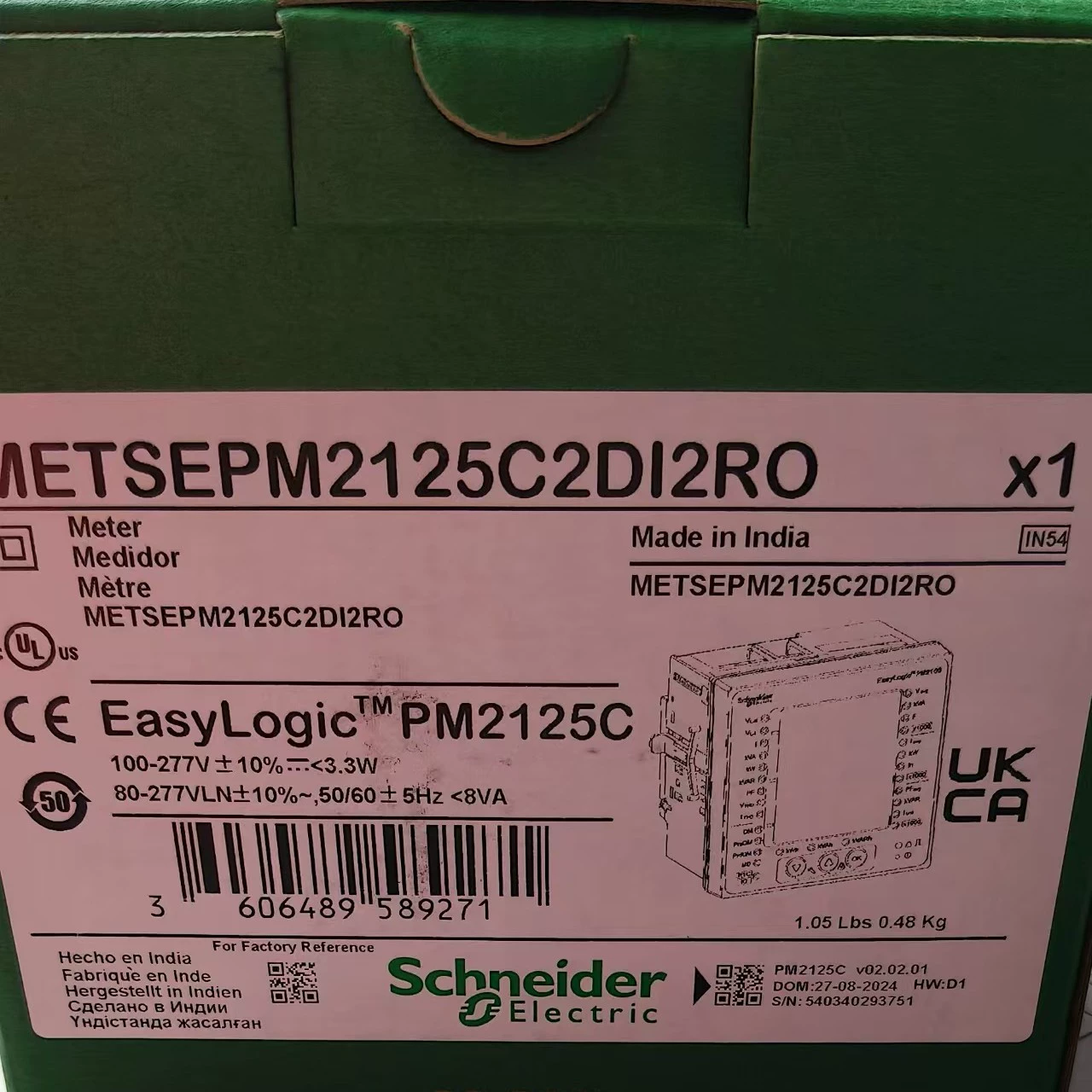 METSEPM2125C2DI2RO PM2125C измеритель мощности