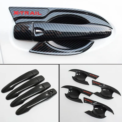 Handle Anti-Scratch Protection Decoration, Other Automotive Exterior Supplies - carbon-fiber-pattern-door-bowl-handles-12-pieces-red-label
