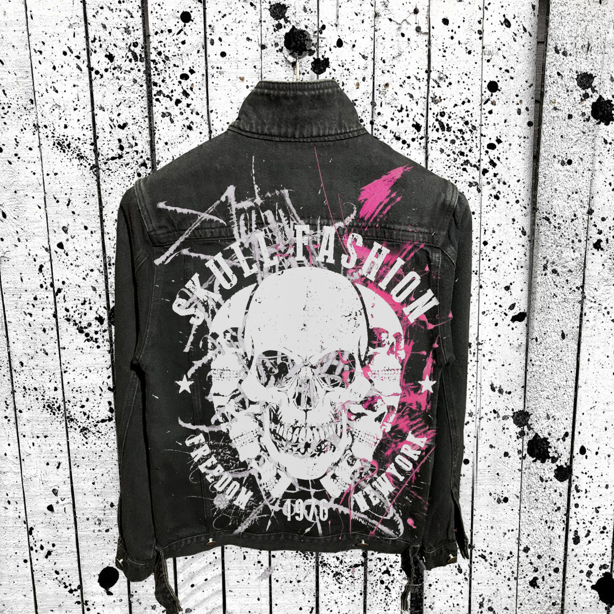 Demi-season denim jacket, retro trend men's long-sleeve, 2023 2