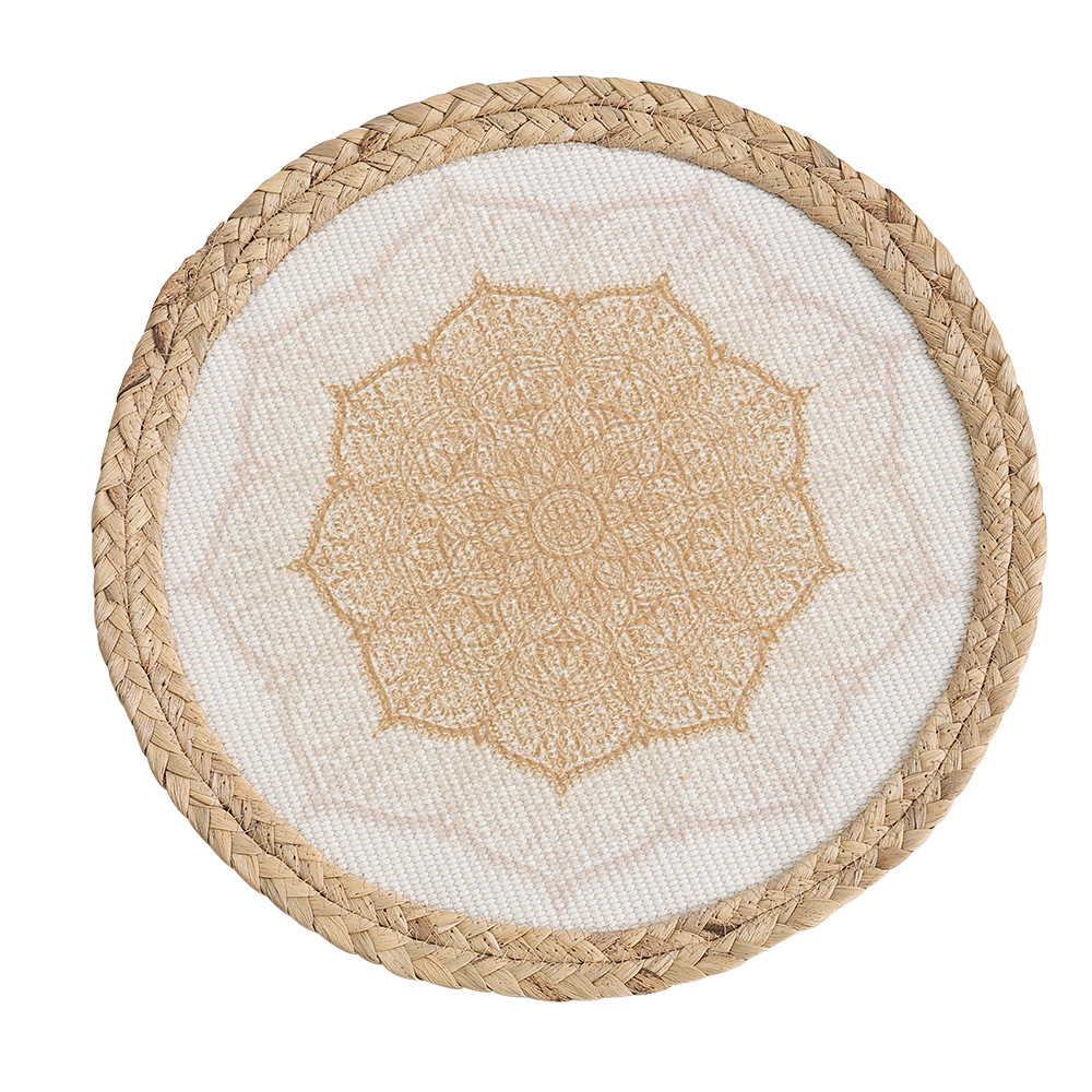 Europeo y americano popular color ronda restaurante estera de aislamiento al aire libre Luz de lujo occidental placemat nuevo escritorio jarrón redondo placemat