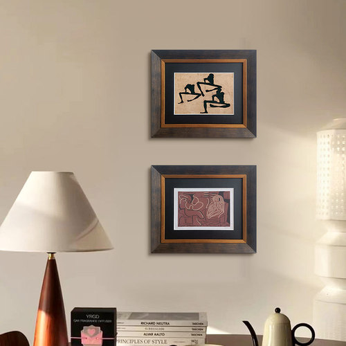 French modern Picasso-style decorative painting, abstract, ancient style living room and study wall hanging, niche art corridor wallpaper