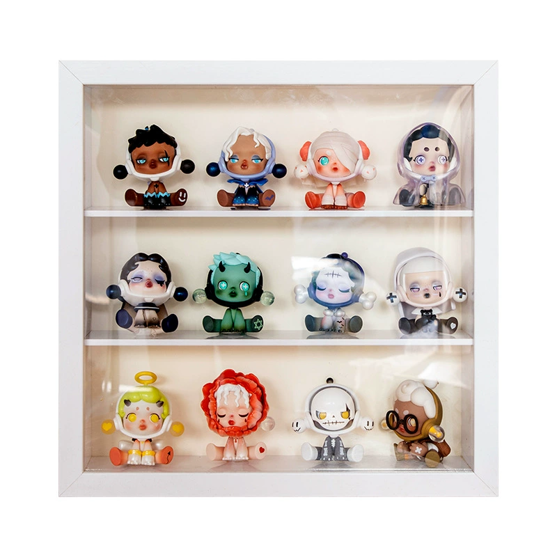 Display frame (Popmart) for minifigures, 10–12" square, single or double partition, collectible storage