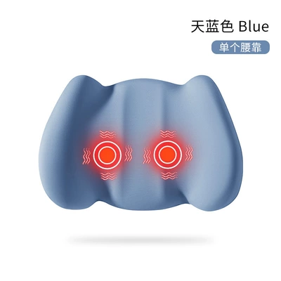 Waist support – pair - single-lumbar-support-sky-blue-upgraded-massage-heating-model