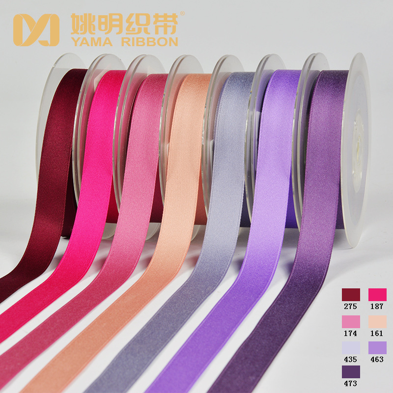 Yao Ming cinta DIY hecho a mano accesorios para el cabello color sólido cifrado de doble cara poliéster algodón cinta Ropa Accesorios fábrica al por mayor 38mm