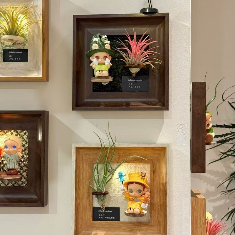 Magnetic decorative picture frame, Pop Mart figurine storage display rack, photo frame ornament, no-drill air plant picture frame Magnetic decorative picture frame, Pop Mart figurine storage display rack, photo frame ornament, no-drill air plant picture frame