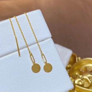 Water Shell Gold Earrings New 5g Gold Trendyy Earrings 999 Pure Gold Earrings Women's Gold Ear Wire Free Shipping