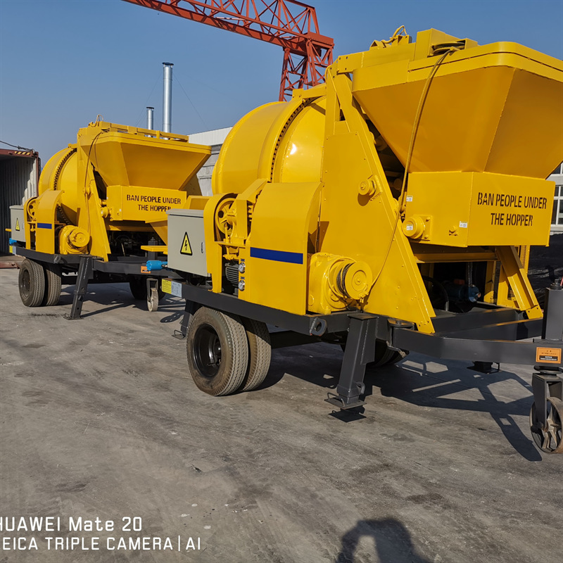 小型水泥搅拌机 搅拌机带输送泵 柴油机搅拌机 20柴油搅拌拖泵