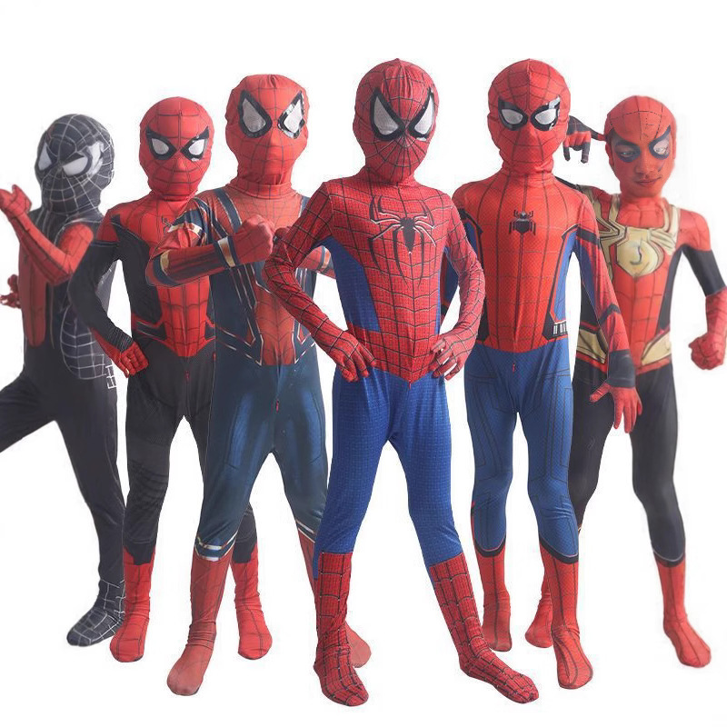 Spider-Man Jumpsuit Children's Halloween Costume Expedition Clothes Extraordinary Iron Miles Costume Gwen