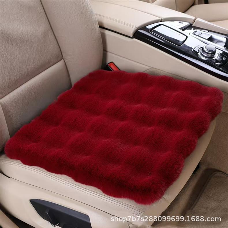 Car Seat Cushion Winter Bubble Velvet Without Backrest Three-Piece Set Ins Popular Thickened Single Piece Short Plush Warm