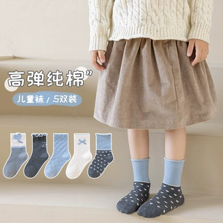 定制新款春秋女童袜子a类新疆棉儿童中筒袜诸暨袜业厂家直销批发