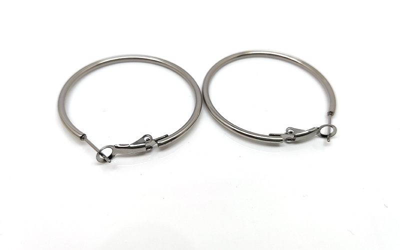 Simple Style Geometric Stainless Steel Plating Earrings 1 Pair