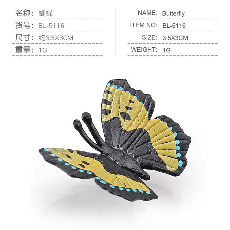 Sólido artificial abeja araña mariposa Naruto ciempiés insecto modelo animal juguete de los niños arena bandeja Decoración