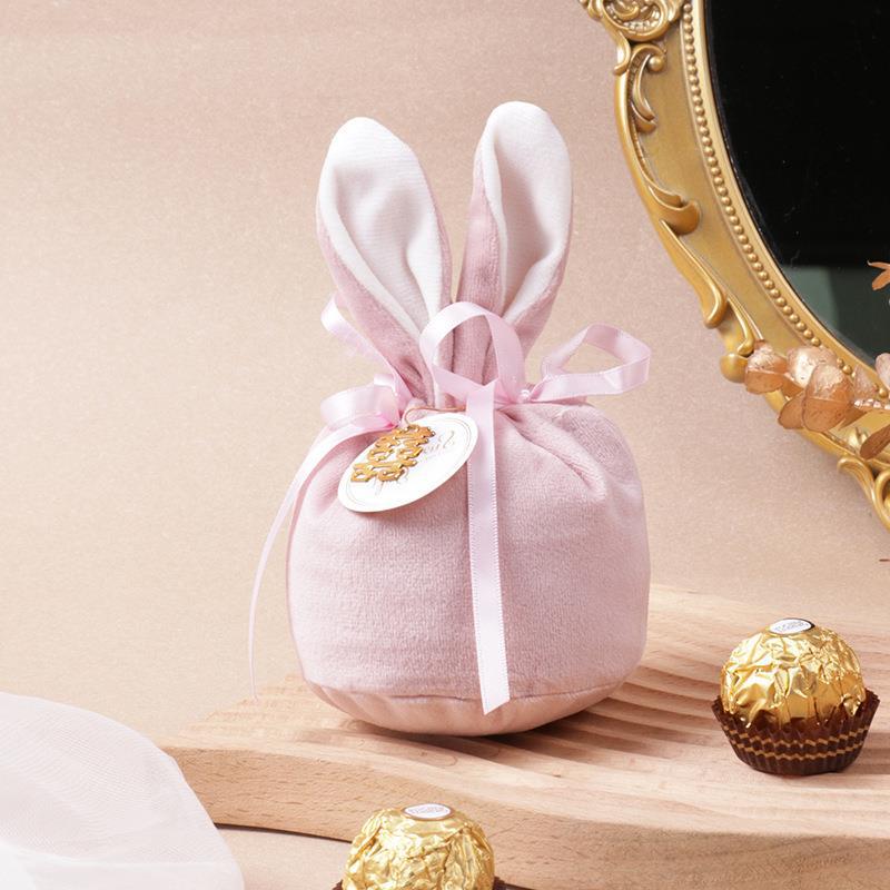 체리 파우더 캔디 백-토끼 귀 [술에 상당하는 리본]