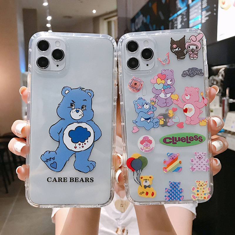 Bear suitable for iPhone12promax mobile phone case Apple 14 women's xsmax soft case xr all-inclusive 11 drop-resistant