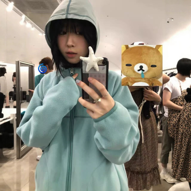 In Stock~! Korean 999Hum*Nity26 Autumn/Winter Packable Hooded Fleece Casual Jacket In Stock~! Korean 999Hum*Nity26 Autumn/Winter Packable Hooded Fleece Casual Jacket
