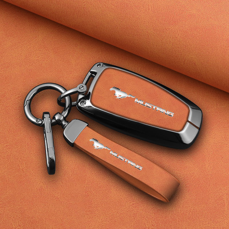 For Ford Mustang Key Case Metal All-inclusive Keychain Case Men's and Women's Mustang 2024 Electric Horse mustang
