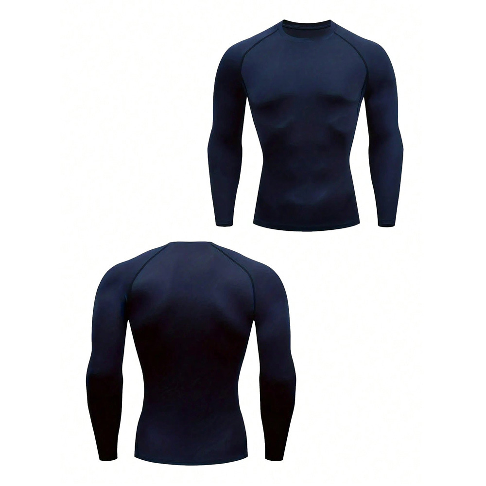Men's Long Sleeve Sports Base Layer Breathable Quick Drying Top_voghion.com