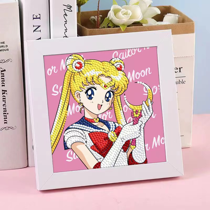 Diamante infantil DIY hecha a mano con material de marco paquete de dibujos animados Sanliou pegatinas de diamante regalo al por mayor pinturas de mampostería