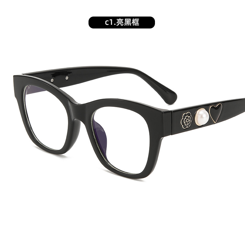 Nuevo estilo Xiaoxiangjia retro marco de gafas con estampado de leopardo anti-luz azul sin maquillaje gafas inteligentes que cambian de color Net Red para mujer
